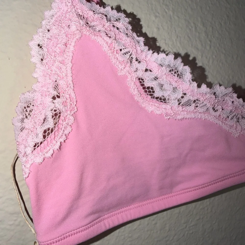 SKIMS Fits Everybody Lace Scoop Bralette Bubblegum Tonal Size Medium - Picture 4 of 8